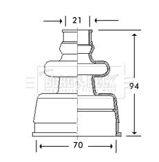 BORG & BECK gofruotoji membrana, kardaninis velenas BCB2804